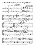 Bach - Flexible Bach: Five (5) Duets from the English Suites arr. Lynne Latham - Violin Ensemble Duet: Two (2) Violins - Score Only