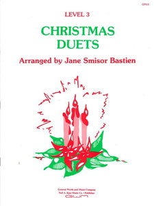 XMAS - Bastien Christmas Duets, Level 3 - Seven (7) Intermdiate Arrangements - Piano Duet (1 Piano 4 Hands)