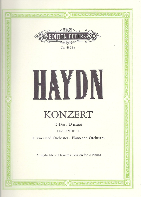 Haydn Piano Concerto No.1 in D Major Hob. XVIII:11 (Hinze-Reinhold)