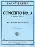 Saint-Saens, Camille - Concerto No. 3 in B minor, Opus 61 ed. Zino Francescatti - Violin & Piano