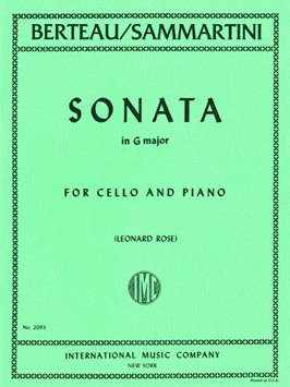 Berteau, Martin - Sonata in G major ed. Leonard Rose (Formerly attributed to Sammartini) - Cello & Piano