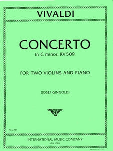 Vivaldi, Antonio - Concerto in D minor, Opus 21/4 RV 509 ed. Paul Klengel - Violin Ensemble Duet: Two (2) Violins & Piano - Score & Parts