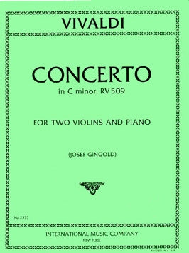 Vivaldi, Antonio - Concerto in D minor, Opus 21/4 RV 509 ed. Paul Klengel - Violin Ensemble Duet: Two (2) Violins & Piano - Score & Parts