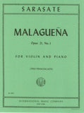 Sarasate, Pablo de - Malaguena, Opus 22/1 - Danza Espanola (Spanish Dance) No. 1 ed. Zino Francescatti - Violin & Piano