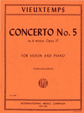 Vieuxtemps, Henri - Concerto No. 5 in A minor, Op. 37 ed. Ivan Galamian - Violin & Piano