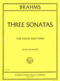 Brahms - Three (3) Sonatas ed. Ivan Galamian - Sonata No. 1 in G Major, No. 2 in A Major, No. 3 in D Minor - Opus 78, 100, 108 - Violin & Piano