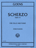Goens, Daniel vans - Scherzo, Opus 12 ed. Pierre Fournier - Cello & Piano