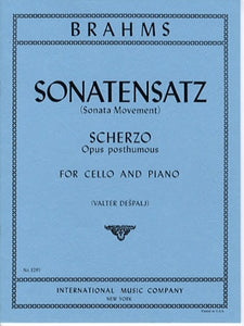 Brahms, Johaness - Sonatensatz (Sonata Movement) transcr. Valter Despalj - Scherzo from the F.A.E. Sonata WoO 2 - Cello & Piano