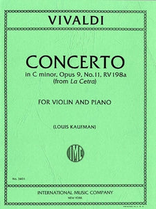 Vivaldi, Antonio - Concerto in C minor, Opus 9/11, RV 198a from La Cetra - ed. Louis Kaufman - Violin & Piano