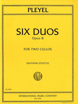 Pleyel, Ignaz - Six (6) Duos, Opus 8 transcr. Nathan Stutch - Violoncello Ensemble Duet: Two (2) Cellos - Parts Only