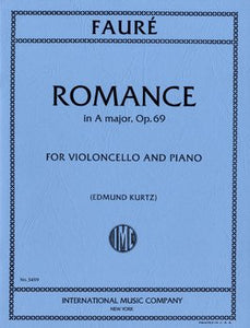 Faure, Gabriel - Romance in A Major, Opus 69 ed. Edmund Kurtz - Cello & Piano