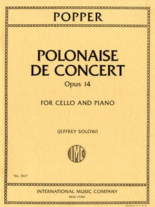 Popper, David - Polonaise de Concert, Opus 14 ed. Jeffrey Solow - Cello & Piano