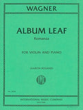 Wagner, Richard - Album Leaf ''Romanza'' arr. August Wilhelmj ed. Aaron Rosand - Violin & Piano