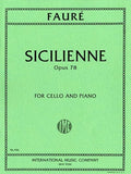 Faure, Gabriel - Sicilienne in G minor, Opus 78 - Cello & Piano