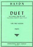 Haydn - Duet in D major, Hob III n.30 (from String Quartet, Opus 17/6) - Violin Ensemble Duet: Two (2) Violins - Parts Only