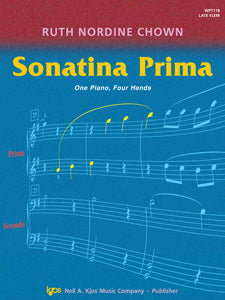 Chown, Ruth Nordine - Sonatina Prima - Late Elementary - Piano Duet Sheet (1 Piano 4 Hands)