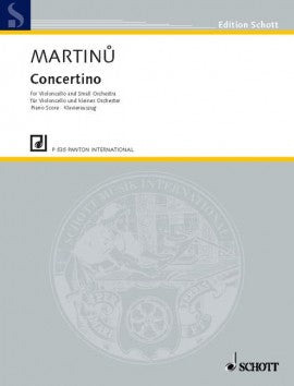 Martinu, Bohuslav - Concertino (1924) H 143 - Cello & Piano (SPECIAL IMPORT)