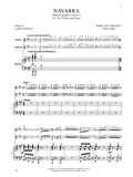 Sarasate, Pablo de - Navarra ''Danza Espagnole'' (Spanish Dance) Opus 33 ed. Aaron Rosand - Violin Ensemble Duet: Two (2) Violins & Piano - Score & Parts