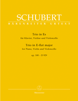 Schubert - Trio for Piano, Violin and Violoncello in E-flat major Op. 100 D929 (Score+Parts) ed. Feil