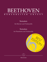 Beethoven, Ludwig van - Five (5) Sonatas for Piano and Violoncello, Opus 5, 69, 102 ed. Jonathan Del Mar - Cello & Piano - Urtext