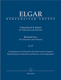 Elgar, Edward - Cello Concerto in E minor, Opus 85 - Composer's Arrangement ed. Jonathan Del Mar - Cello & Piano - Urtext